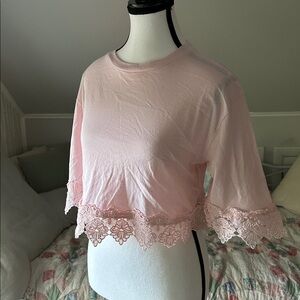 Topshop Soft Pink Crop Top